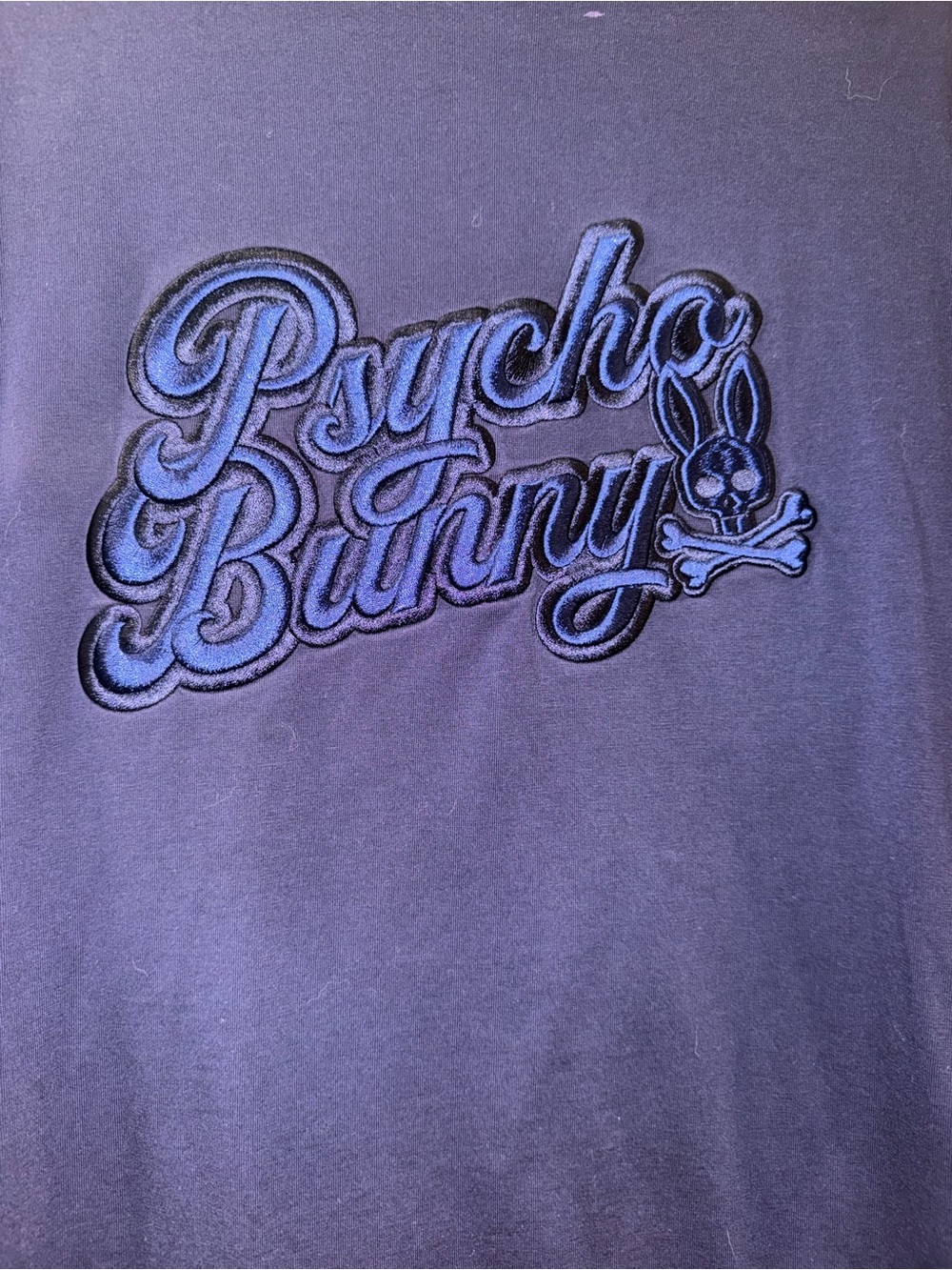 Psycho Bunny Navy Raised Logo Crew Tee - Picture 2 of 4